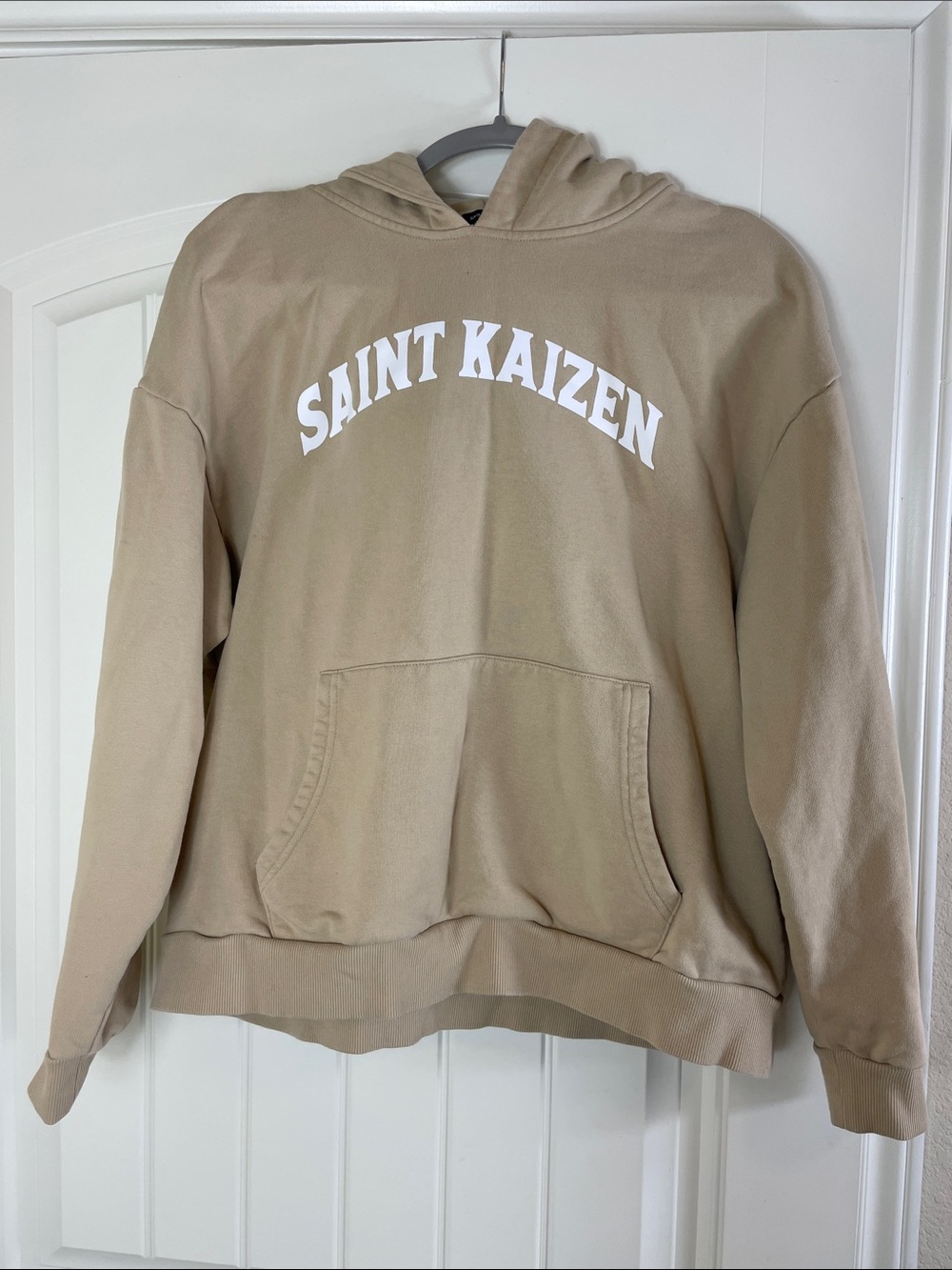 Men's Pullover Hoodie in Beige